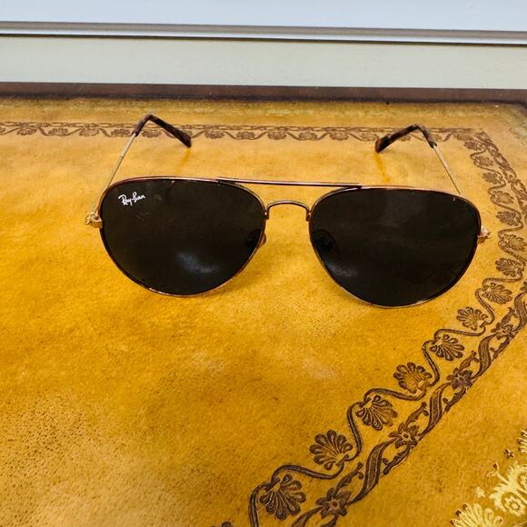 Ray-Ban Aviator Wire Rimmed Tortoise Sunglasses - Picture 1 of 5